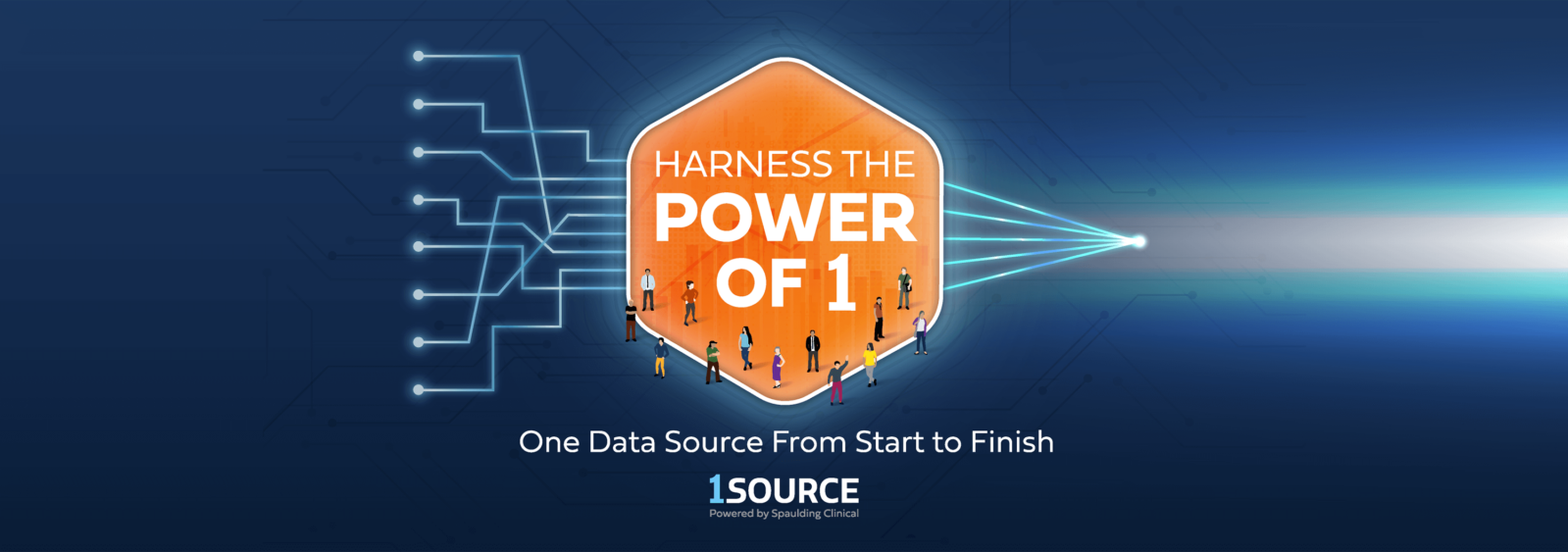 Harness the power of 1. One data source from start to finish. 1Source